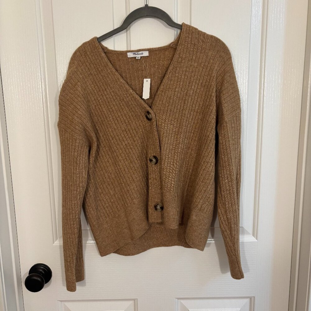 tan/beige madewell cardigan